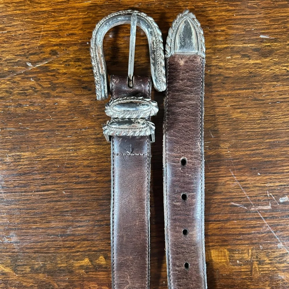 Brighton Distressed Leather Women's Belt Sz Medium